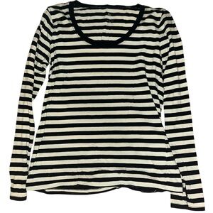 Striped Black and White Women's Top
